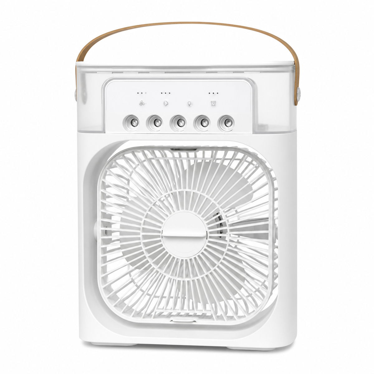 Ventilateur Portable 3‑en‑1, Mini Climatiseur, Humidificateur & Veilleuse LED pour Maison et Bureau