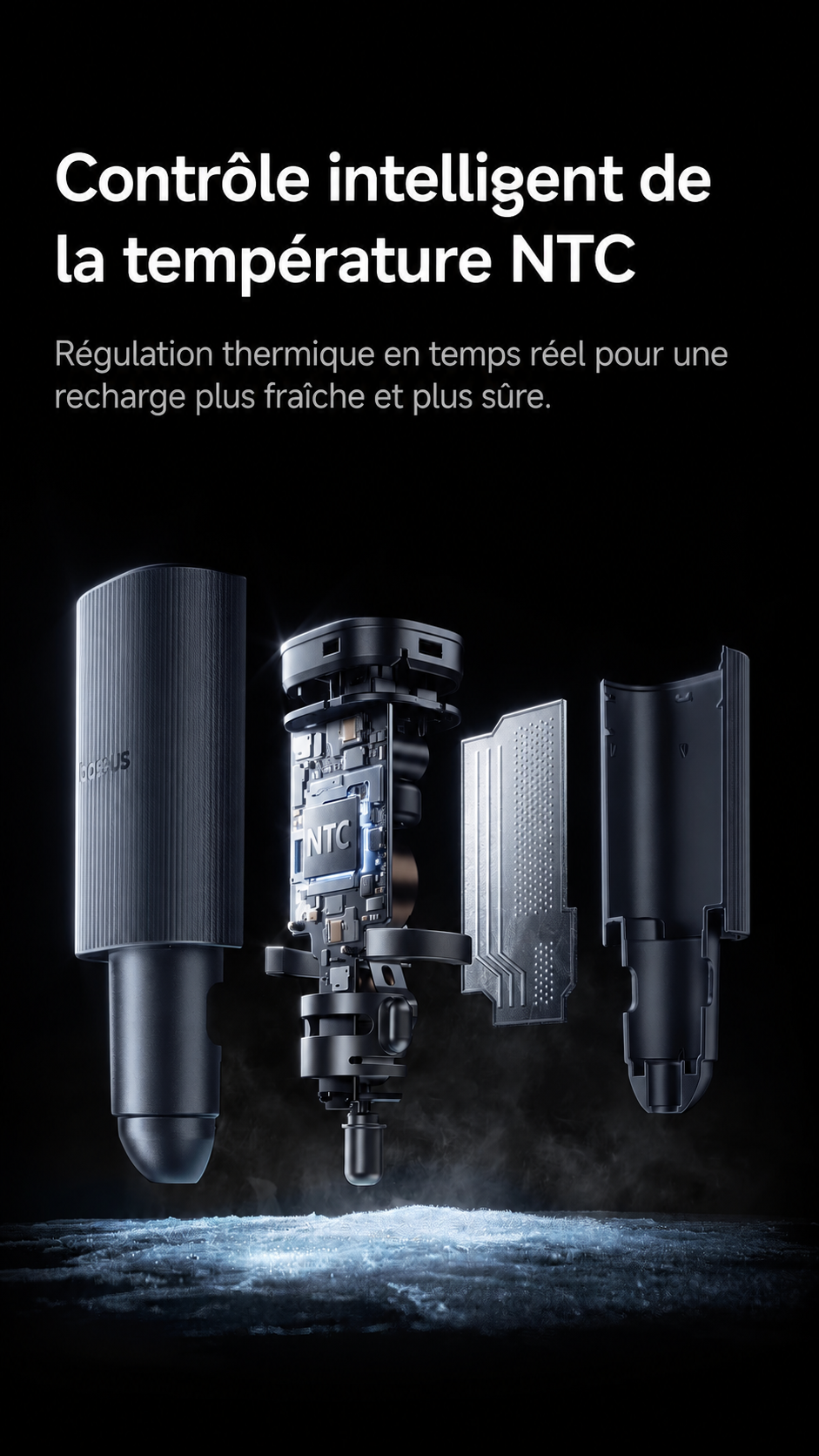 Baseus PrimeTrip VP2 – Chargeur Voiture Magnétique 160W, 3 USB-C + USB-A