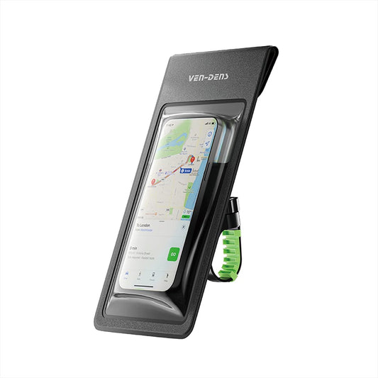 VEN‑DENS – Support Téléphone Étanche avec Écran Tactile pour Moto/Vélo – Anti‑Choc + Charge Intégrée