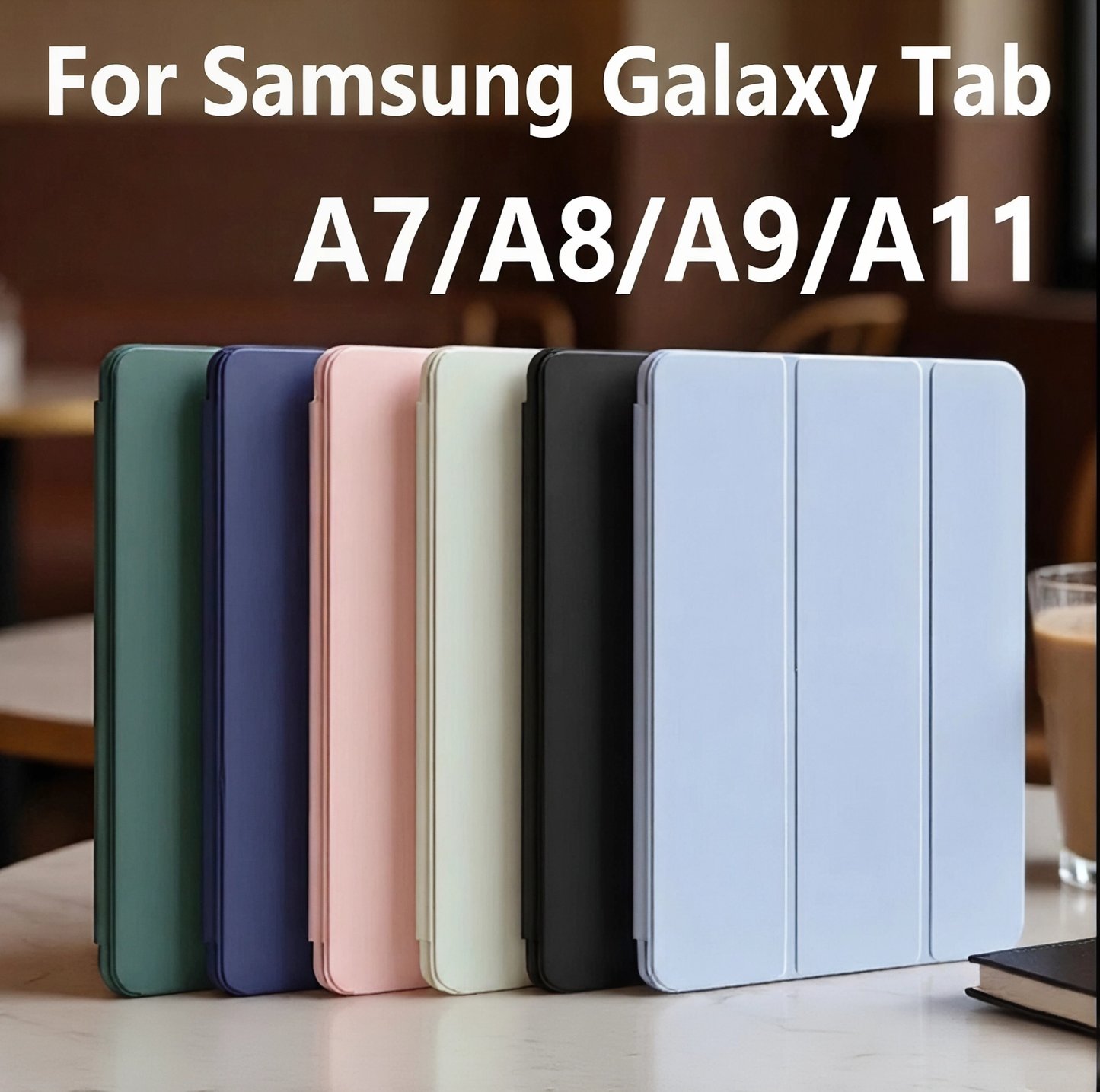 Coque intelligente à rabat magnétique pour Samsung Galaxy Tab A7 / A8 / A9 / A11 Lite / Plus