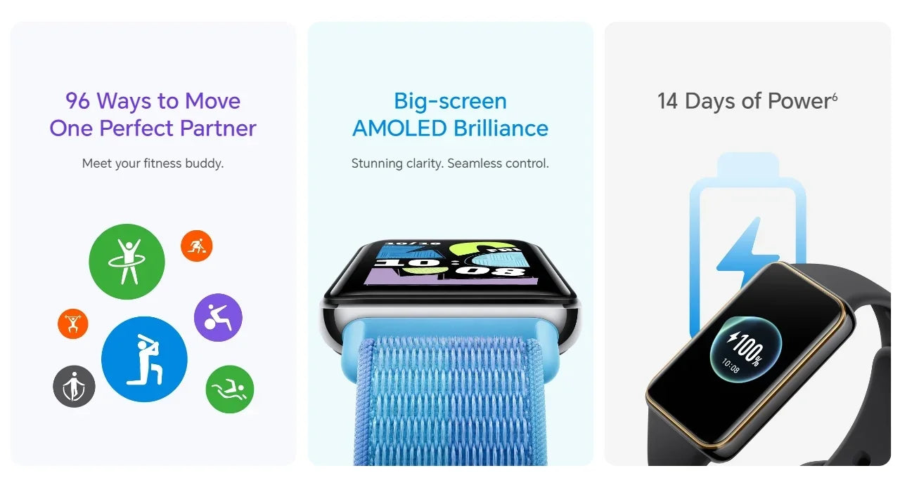 HONOR Band AMOLED 1.57" | Bracelet Connecté Santé & Fitness