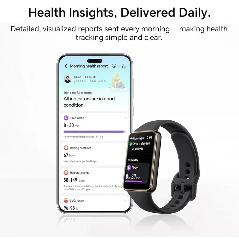 HONOR Band AMOLED 1.57" | Bracelet Connecté Santé & Fitness