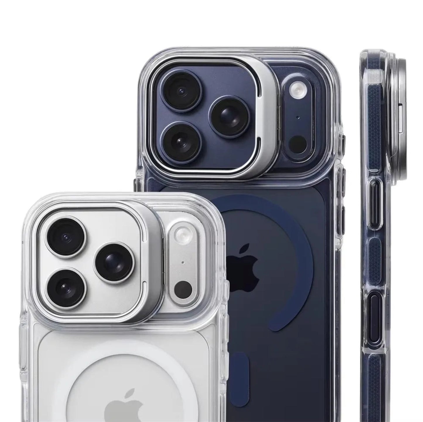 Coque Transparente MagSafe avec Support Rotatif pour iPhone 12 à 17