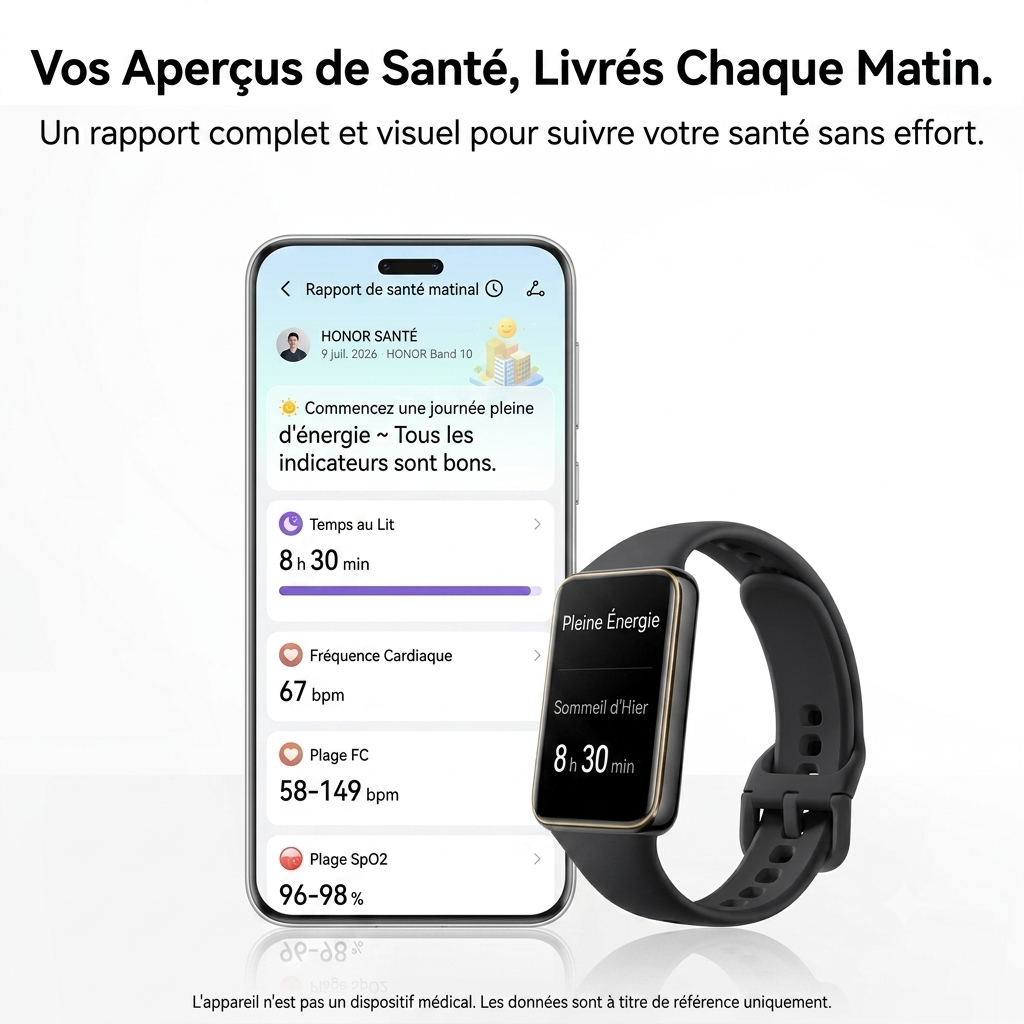 HONOR Band AMOLED 1.57" | Bracelet Connecté Santé & Fitness