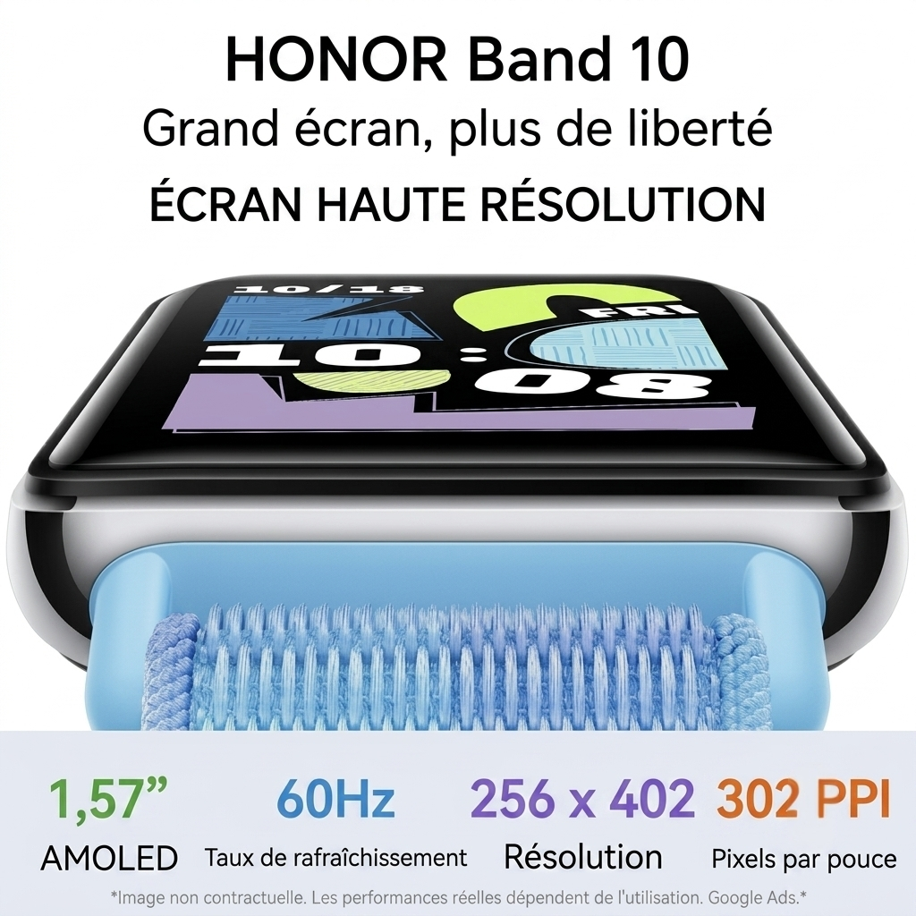 HONOR Band AMOLED 1.57" | Bracelet Connecté Santé & Fitness