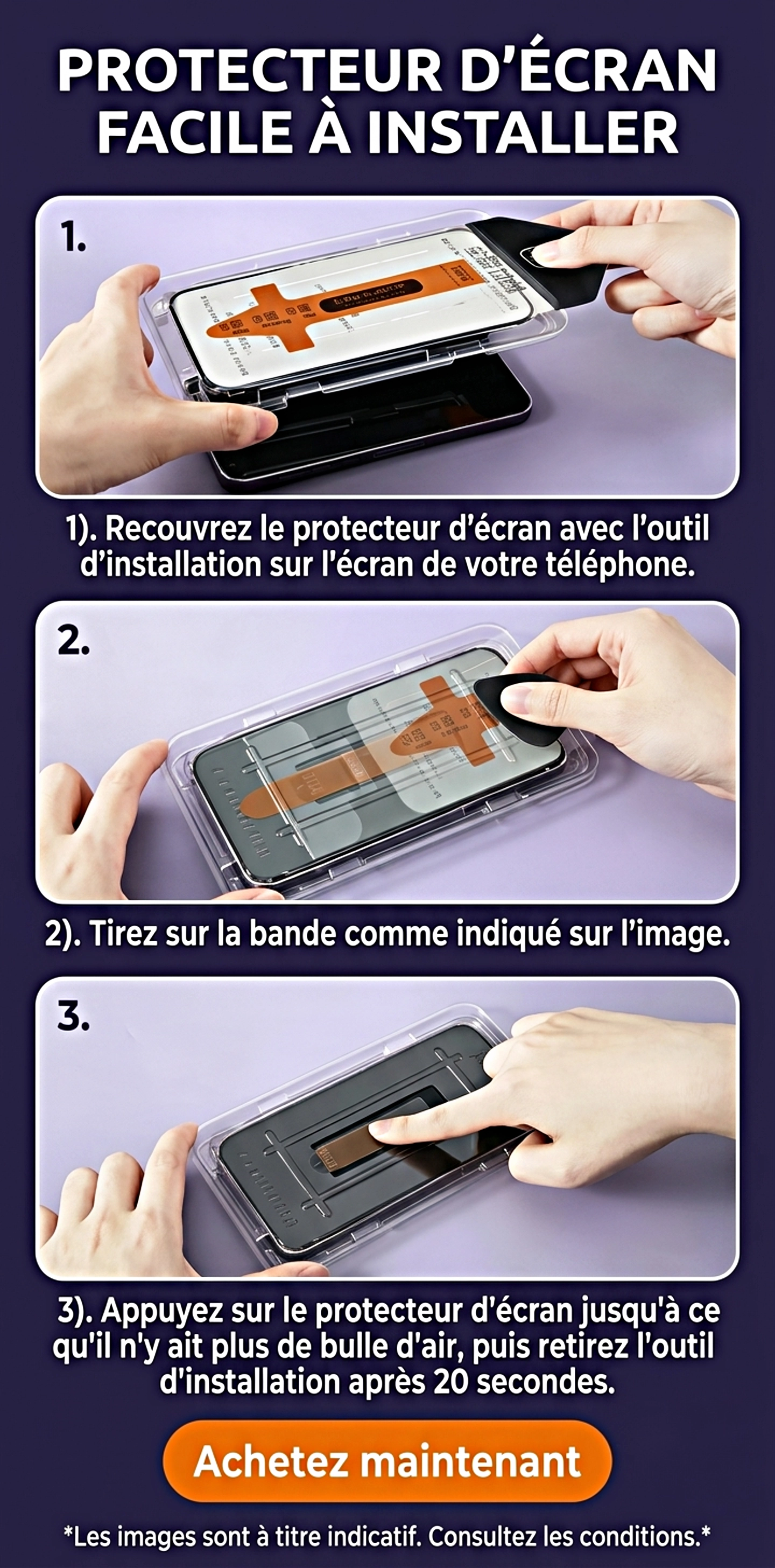 Protecteur d'écran en verre trempé pour Honor Magic V6