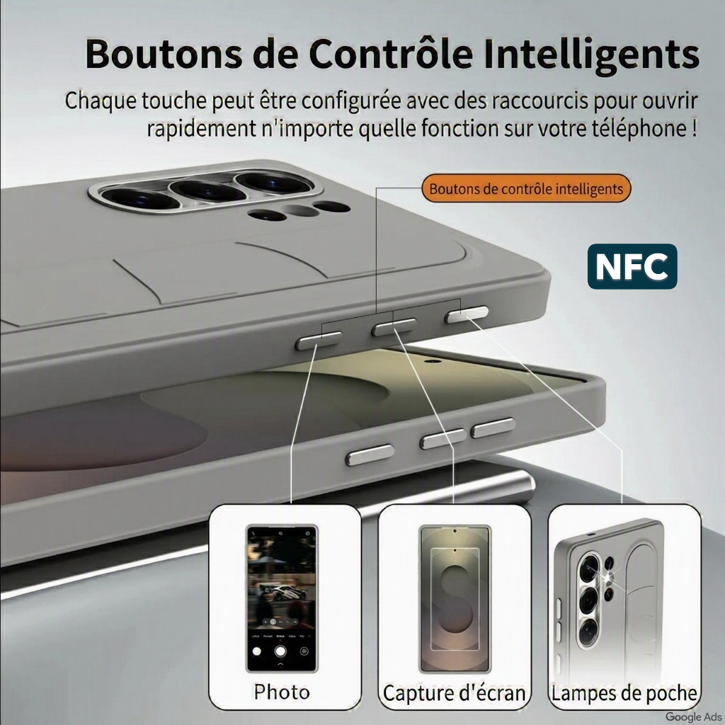 Coque Smart Wristband + Boutons NFC | Protection Premium Samsung S26–S23