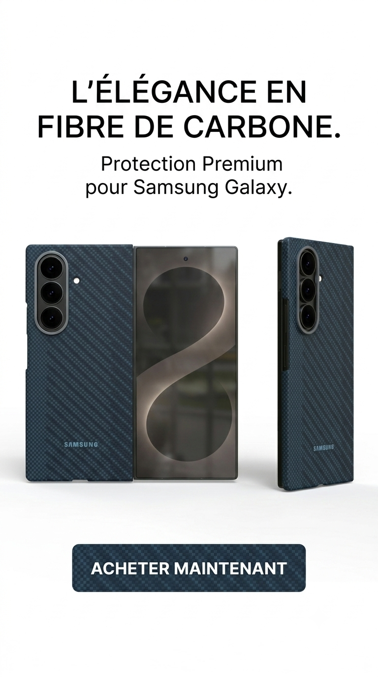 Coque Magnétique Fibre de Carbone pour Samsung Galaxy Z Fold8 / Fold8 Ultra