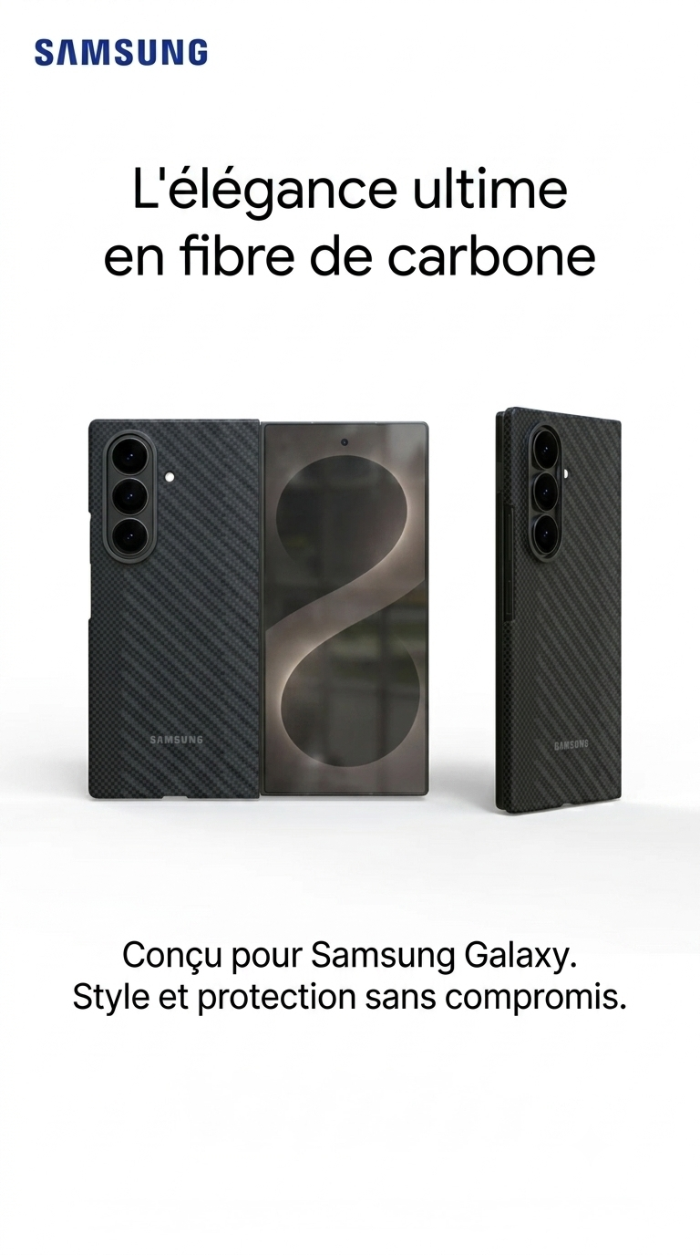 Coque Magnétique Fibre de Carbone pour Samsung Galaxy Z Fold8 / Fold8 Ultra