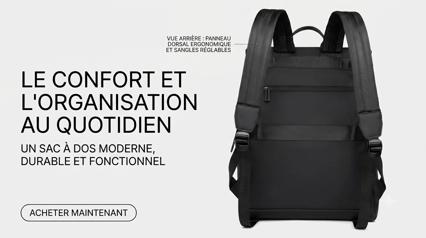 Sac à Dos 16 Pouces pour Ordinateur Portable  20-35L – Oxford Résistant pour Travail, Voyage & Quotidien