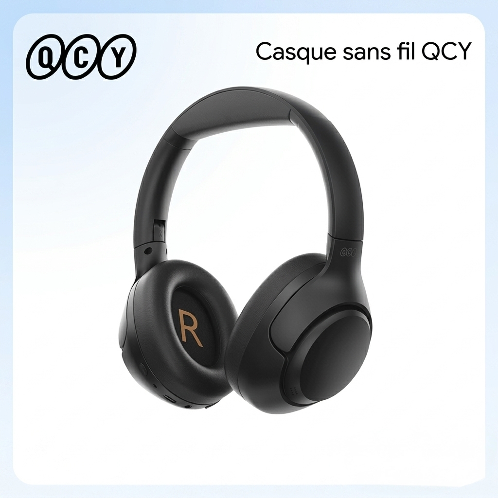 QCY H3 Hi-Res Audio Headphones for Gaming, Music and Calls.
