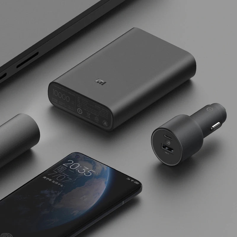 Chargeur voiture Xiaomi 100W Max avec charge ultra‑rapide USB‑C et USB‑A