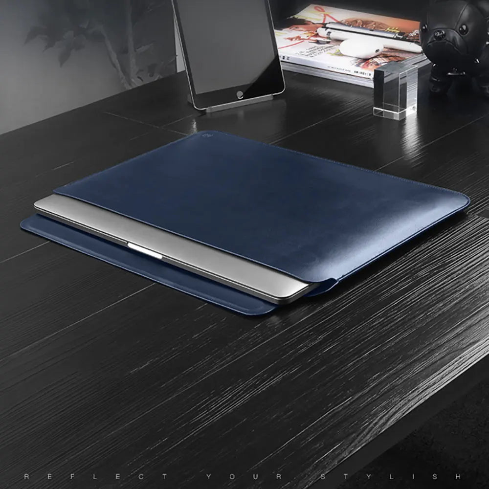 Housse / Étui PU pour ordinateur portable WIWU — Imperméable et compatible avec les MacBook ainsi que les modèles ayant les mêmes dimensions
