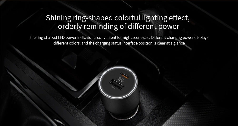 Chargeur voiture Xiaomi 100W Max avec charge ultra‑rapide USB‑C et USB‑A