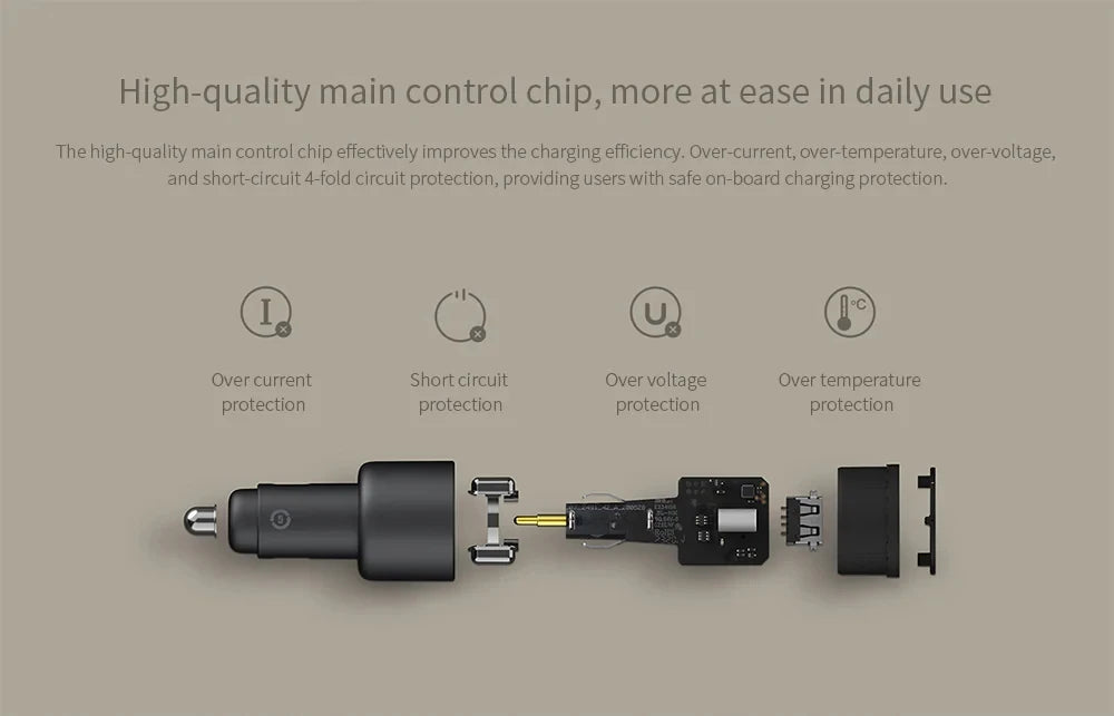 Chargeur voiture Xiaomi 100W Max avec charge ultra‑rapide USB‑C et USB‑A