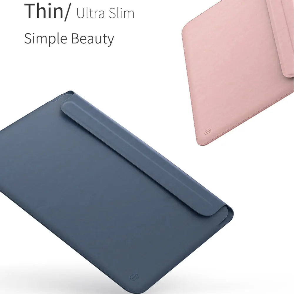 Housse / Étui PU pour ordinateur portable WIWU — Imperméable et compatible avec les MacBook ainsi que les modèles ayant les mêmes dimensions
