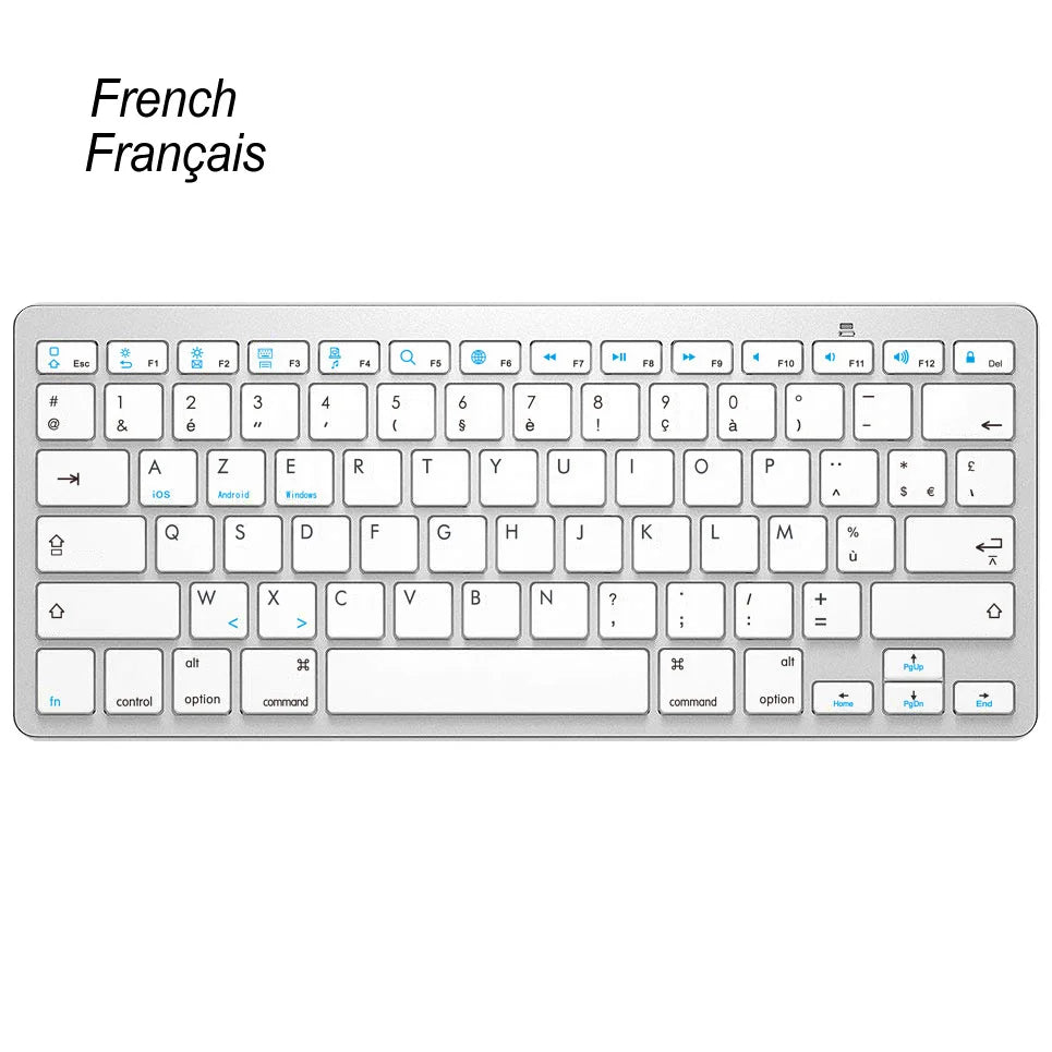 Clavier Bluetooth portable sans fil fin