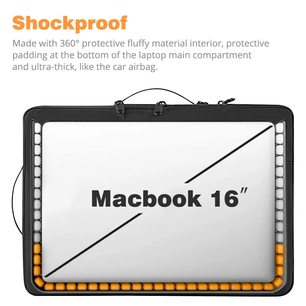 WIWU Housse PC Double Couche Imperméable avec Organisation Intelligente pour MacBook