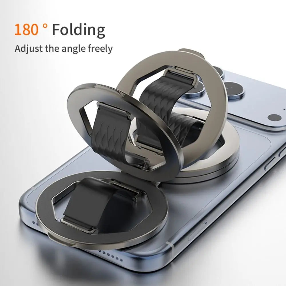 Support magnétique de téléphone rotatif à 360° avec anneau pliable en métal