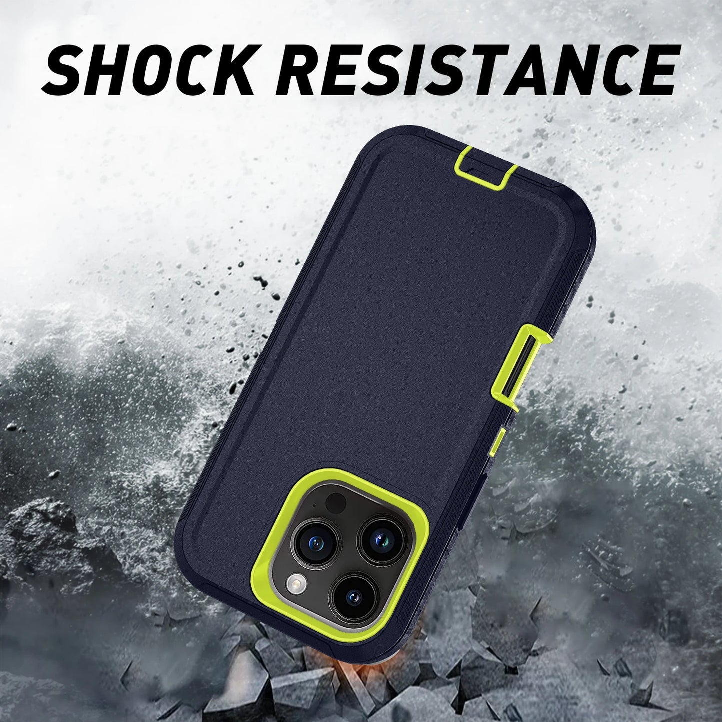 Armor Shockproof Defender Case For iPhone 11–15 Pro Max / X / XS / XR / XS Max / 7 / 8 Plus / SE2 / SE4
