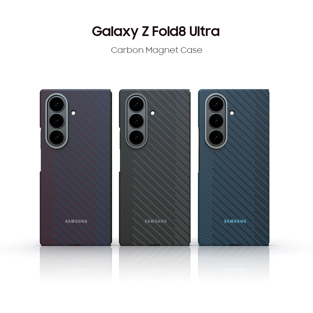 Coque Premium en Fibre de Carbone Compatible MagSafe pour Samsung Galaxy Z Fold8 & Z Fold8 Ultra