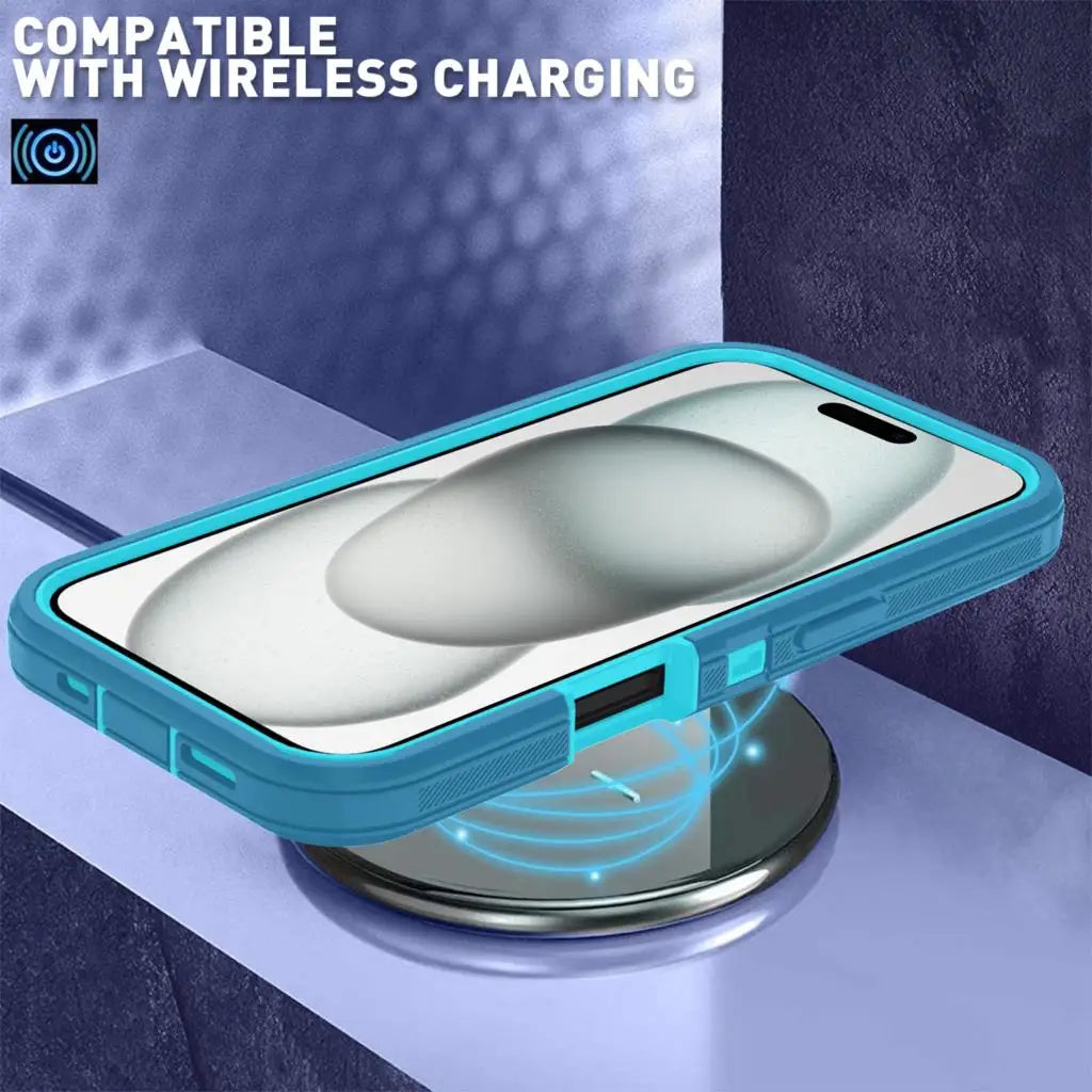 Armor Shockproof Defender Case For iPhone 11–15 Pro Max / X / XS / XR / XS Max / 7 / 8 Plus / SE2 / SE4