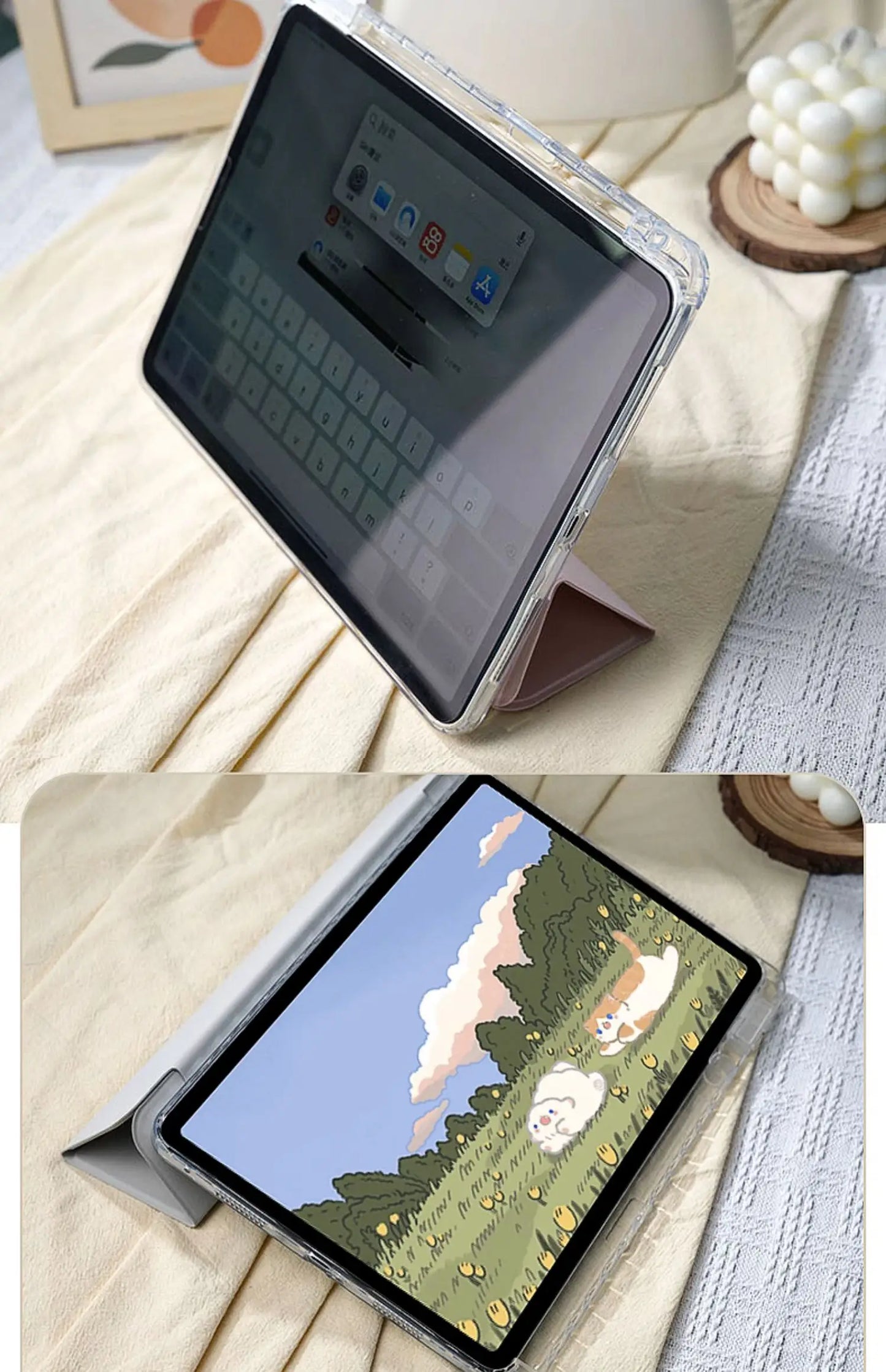 Coque - Étui intelligent 2025 pour iPad Air / iPad 10e / 11e / Mini 6 / Pro 11 / Pro 13 – Support magnétique