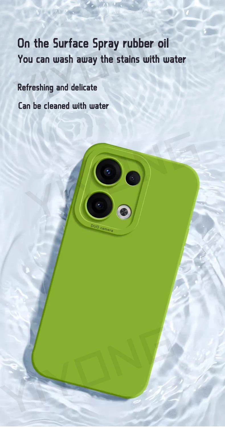Coque YIYONG Silicone Liquide Soyeux pour OPPO Reno 13 / 13 Pro / 14 / 14 Pro – Étui Souple Antichoc 5G Global