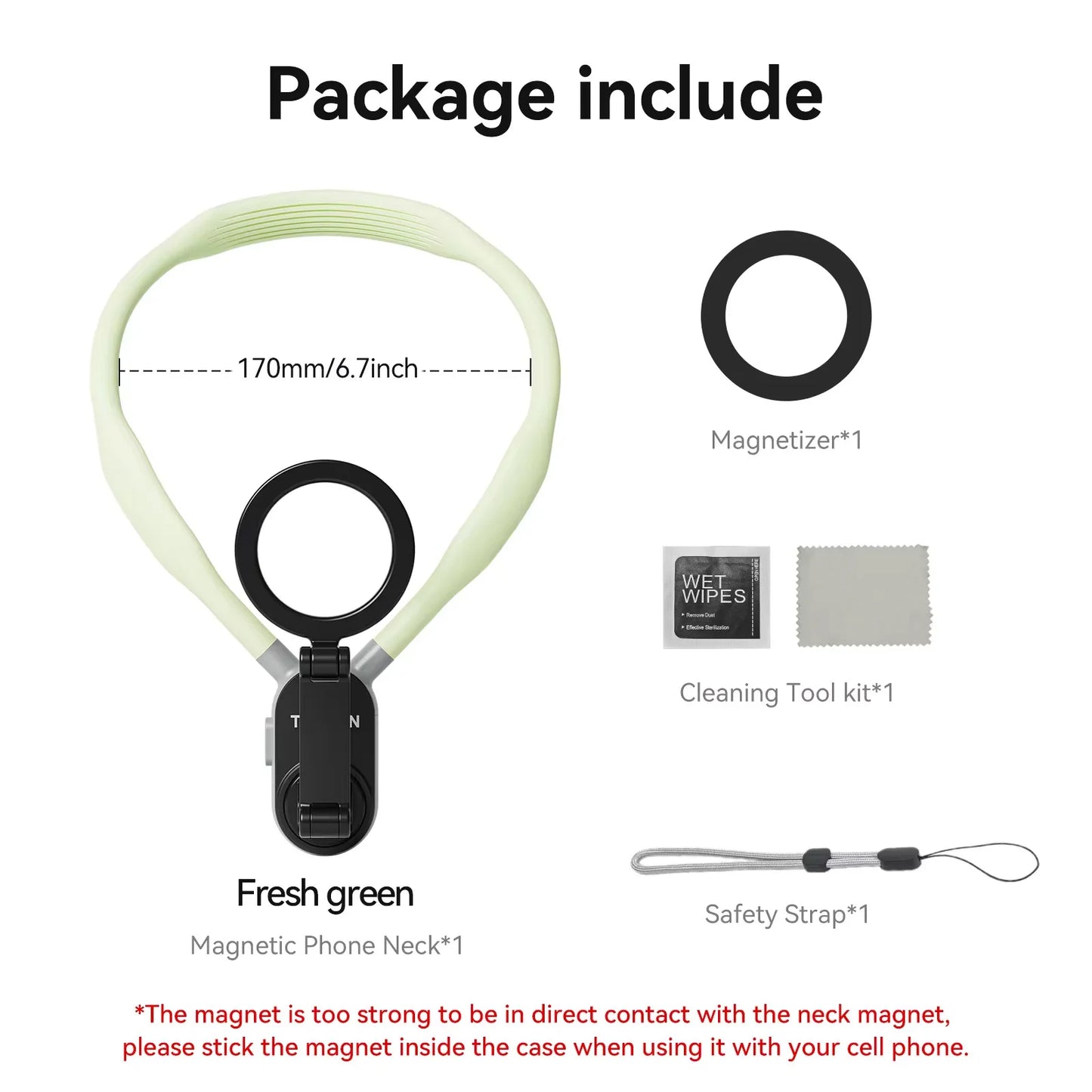 Support de Cou Magnétique TELESIN pour Smartphone – Vidéo POV Mains Libres