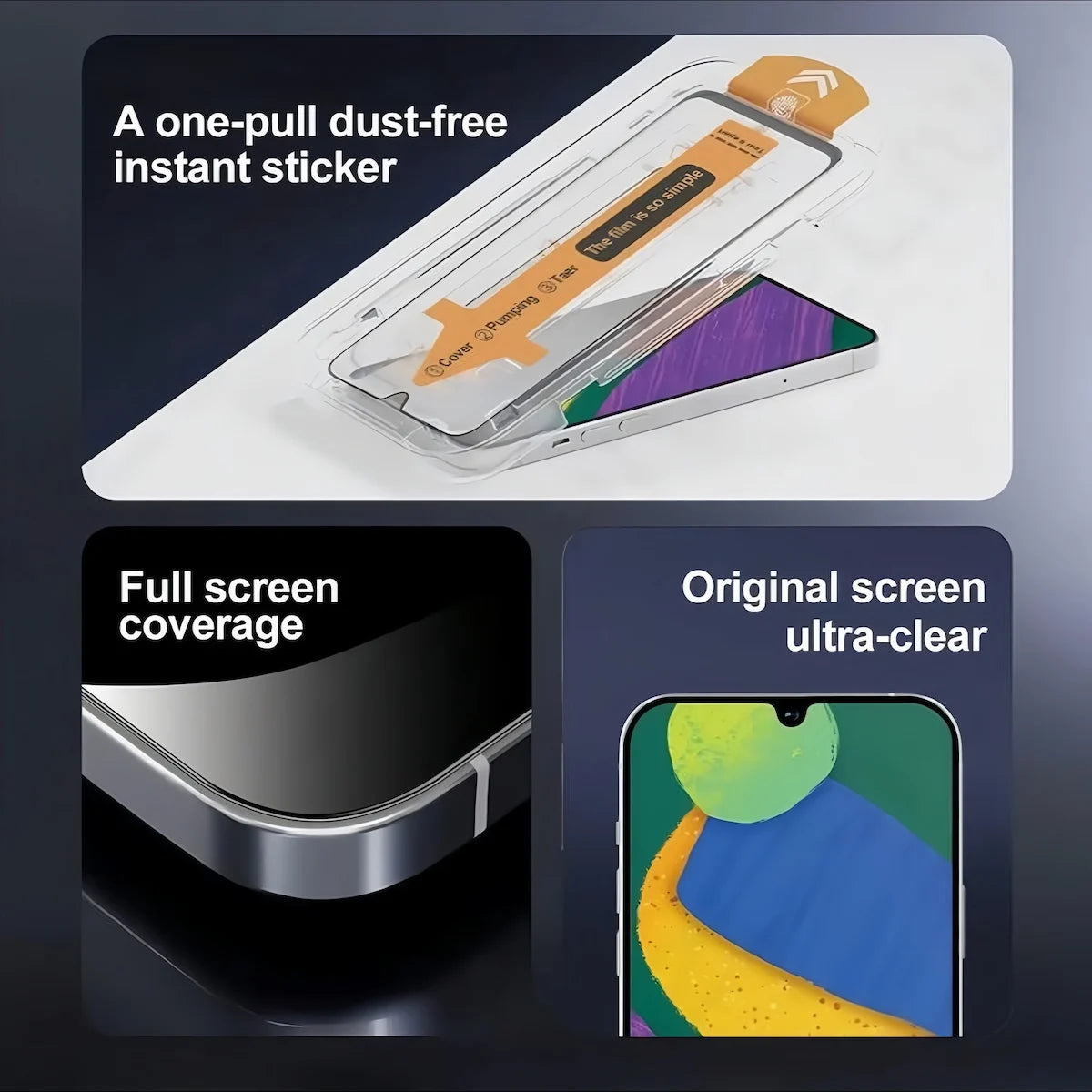 5‑Pack Auto‑Dust Tempered Glass – Easy Installation Anti‑Scratch Screen Protector for Xiaomi Series