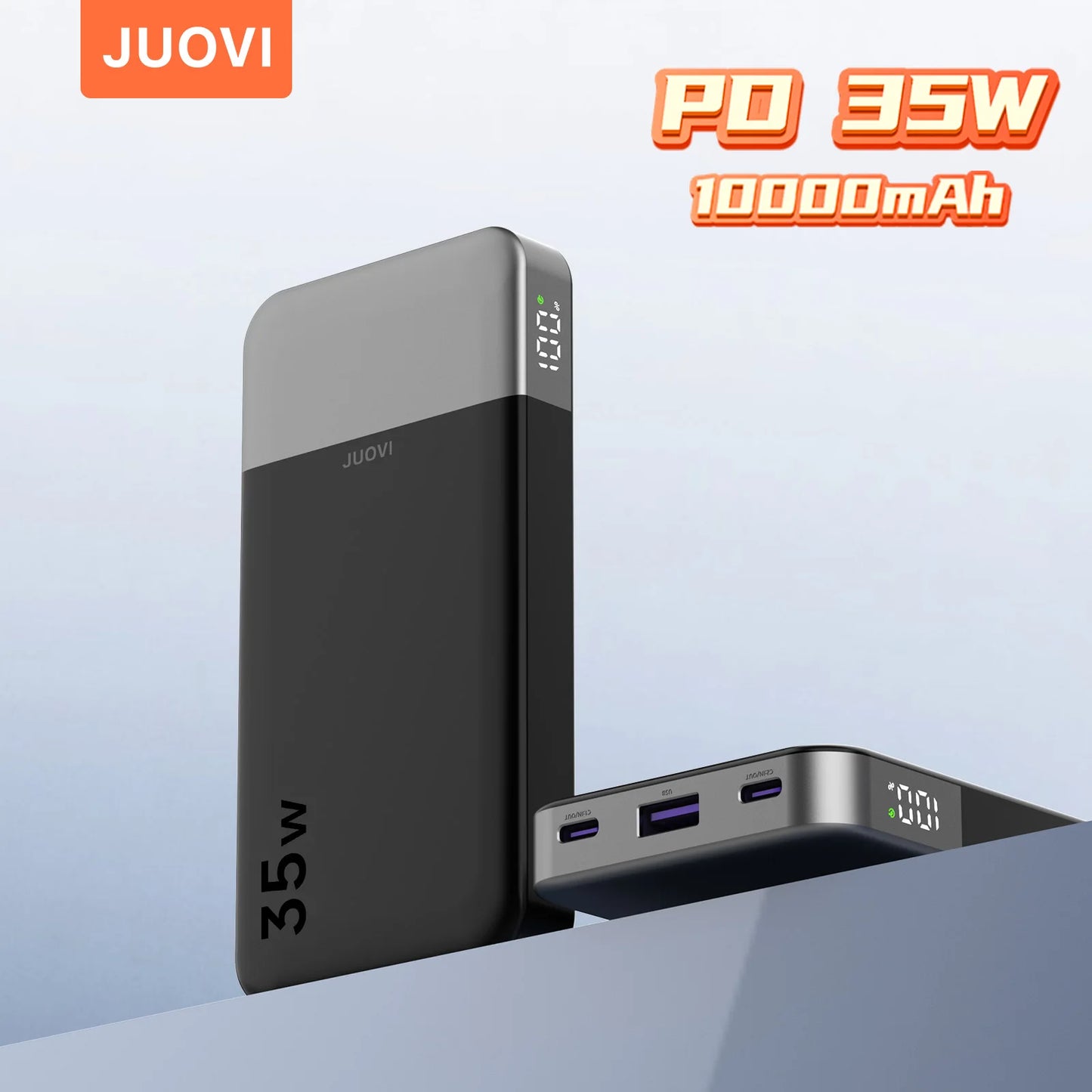 Batterie externe portable JUOVI 10000mAh, chargeur portable 35W à charge super rapide