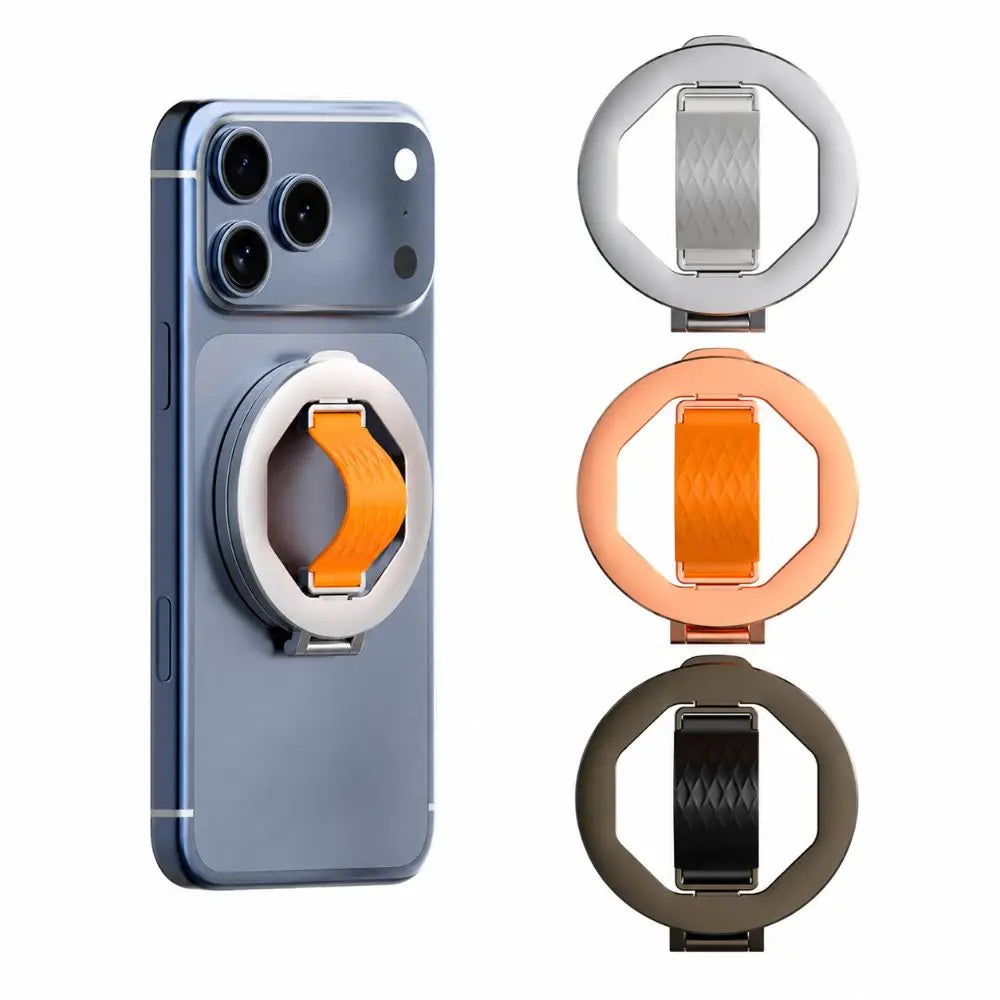 Support magnétique de téléphone rotatif à 360° avec anneau pliable en métal
