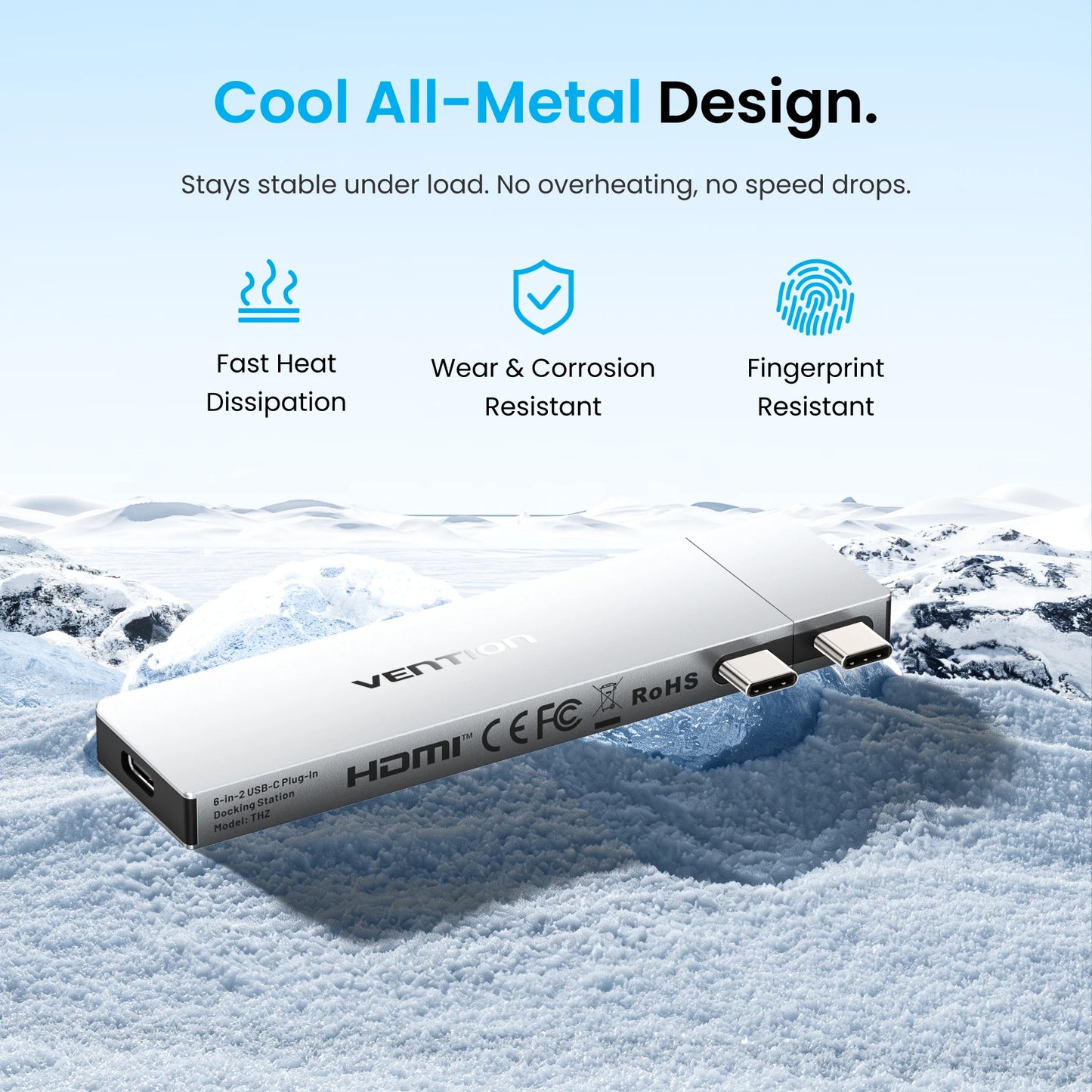 Vention USB‑C Plug‑in HUB – Thunderbolt 4, 6 Ports, Compatible Mac/iPhone/Windows