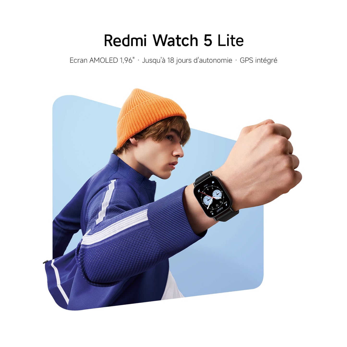 Xiaomi Redmi Watch 5 Lite – Montre connectée AMOLED 1,96″ avec GPS et appels Bluetooth