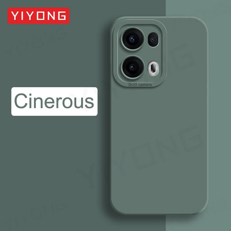 Coque YIYONG Silicone Liquide Soyeux pour OPPO Reno 13 / 13 Pro / 14 / 14 Pro – Étui Souple Antichoc 5G Global