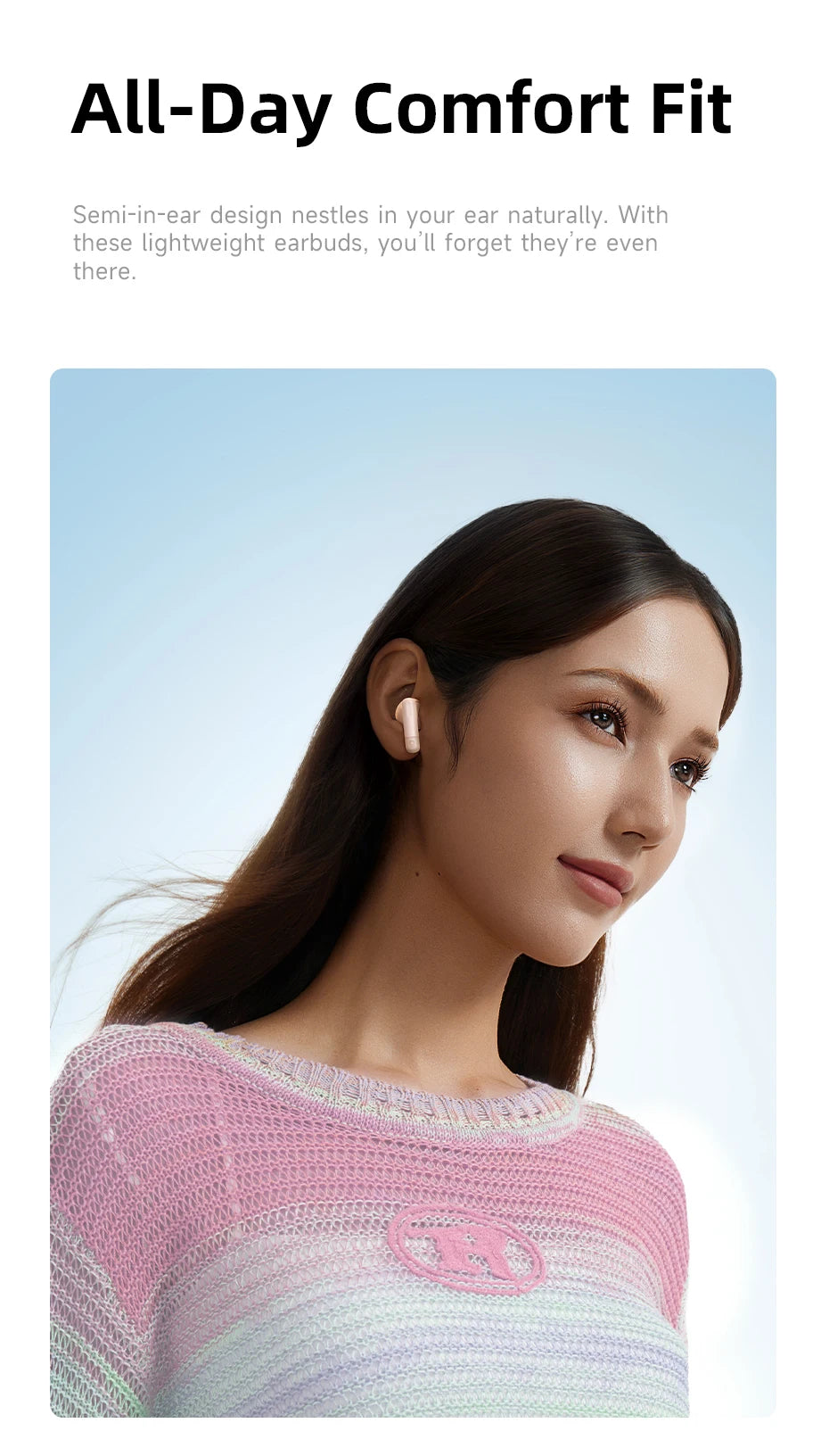 Baseus Bass BS2 Lite – Écouteurs Bluetooth TWS 6.0 semi‑intra‑auriculaires avec 2 micros AI ENC, 40h d’autonomie, IP55 et SuperBass