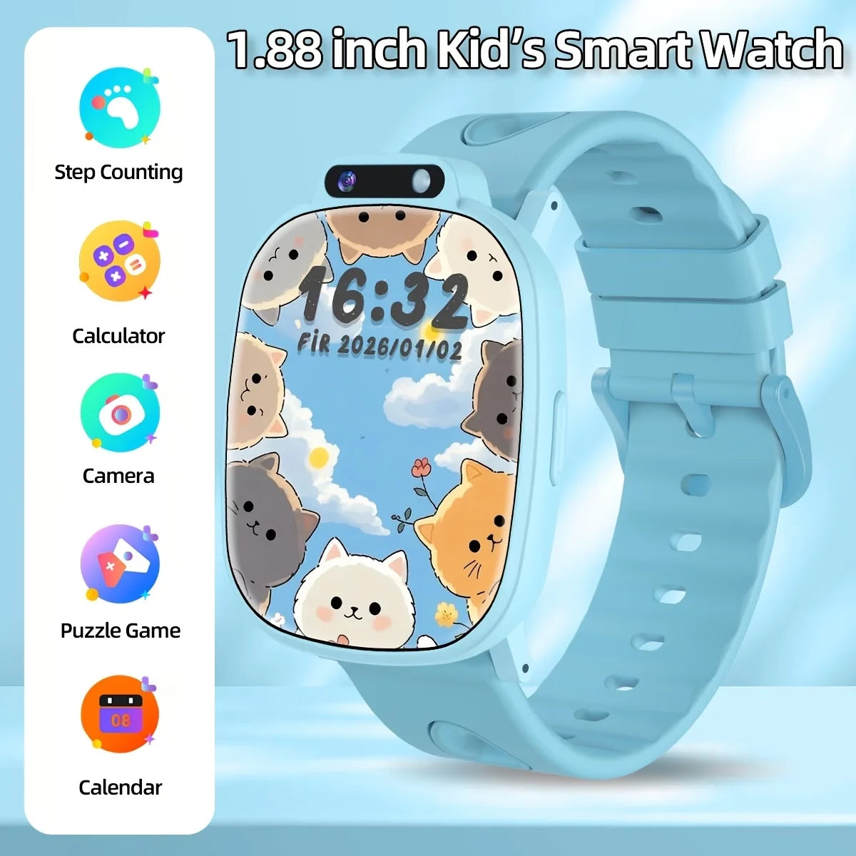LAXASFIT Montre Connectée Enfant KESHUYOU H10