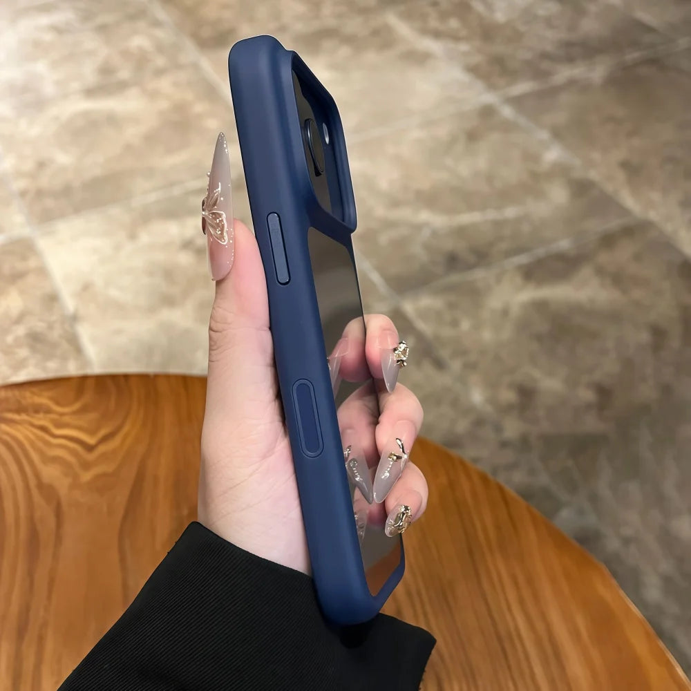 Coque transparente cristal pour iPhone compatible avec tous les modèles d’iPhone 11 à 17 Pro Max.