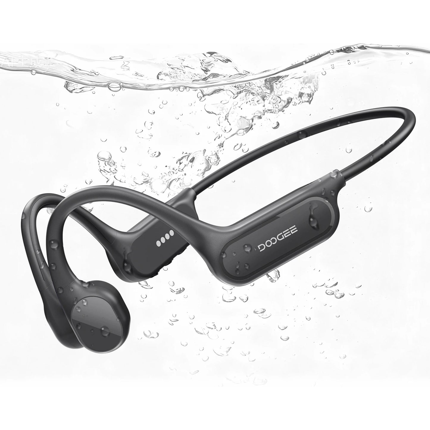 DOOGEE BoneBeat Swim Lite Casque Bluetooth 5.4 à Conduction Osseuse IP68 – 32 Go MP3, Open-Ear, Étanche pour Natation & Sport