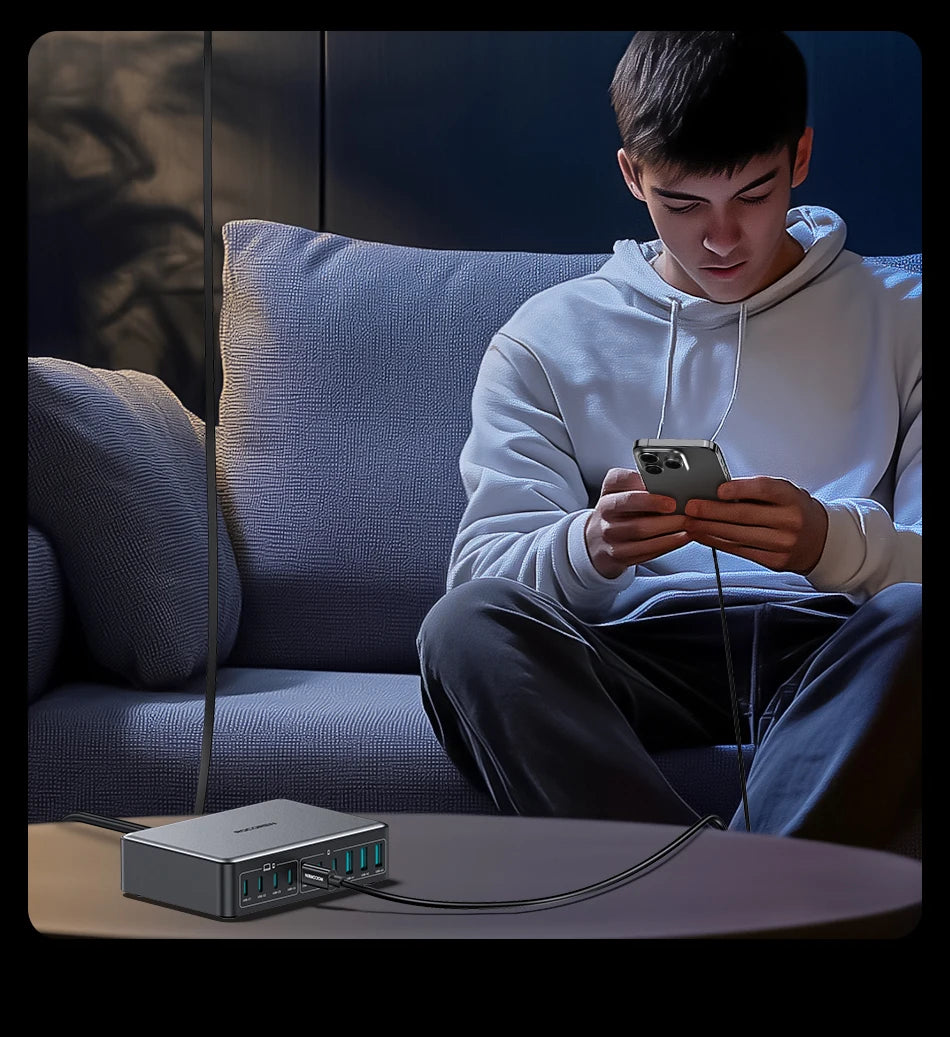 Rocoren Energy Station 400W – Chargeur GaN USB‑C 10‑en‑1 Portable pour Bureau