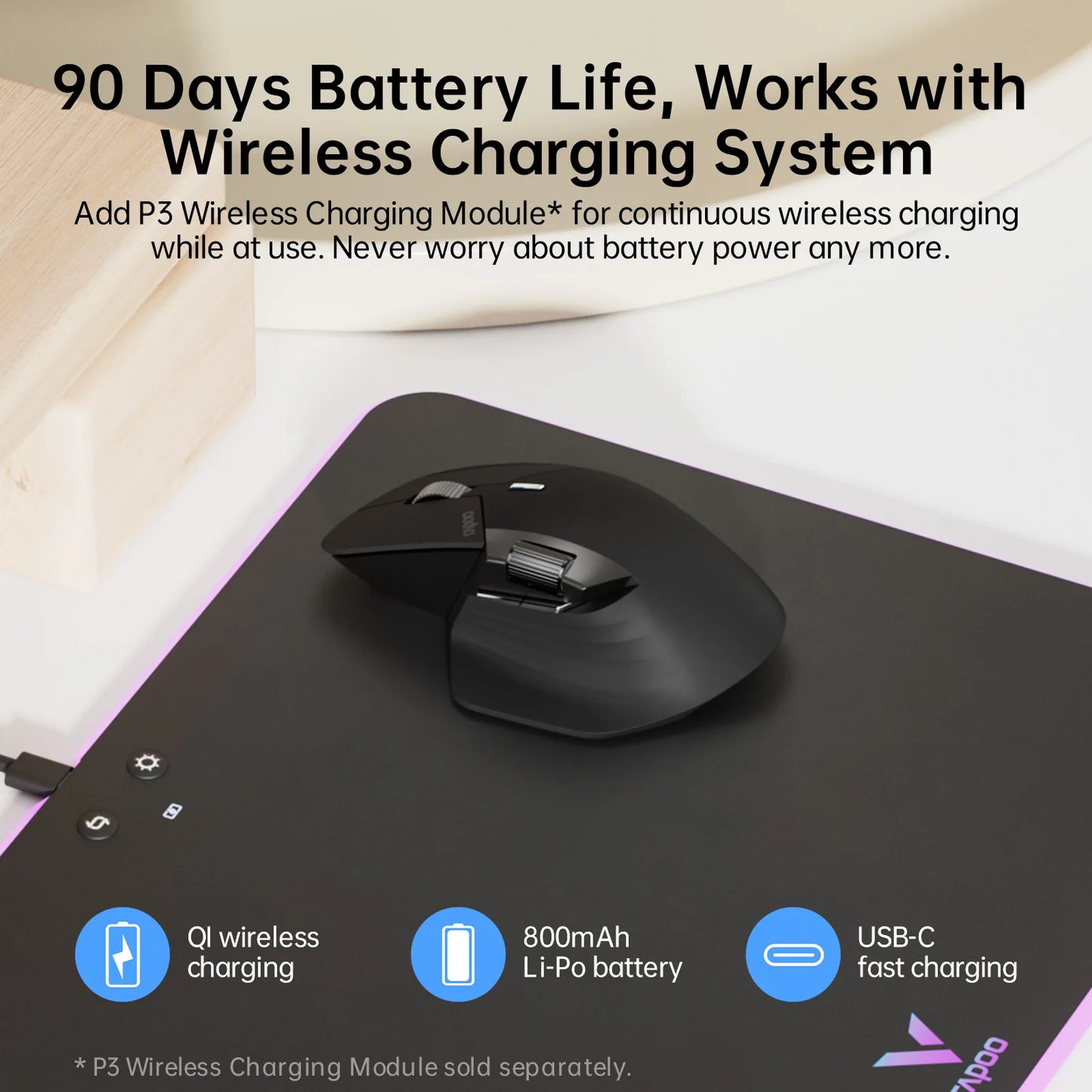 RAPOO MT760 – Souris Sans Fil Multi‑Appareils