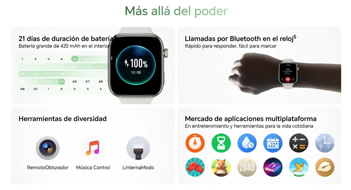 HONOR Smartwatch AMOLED 1,97" – Appels Bluetooth & Suivi Santé 24/7