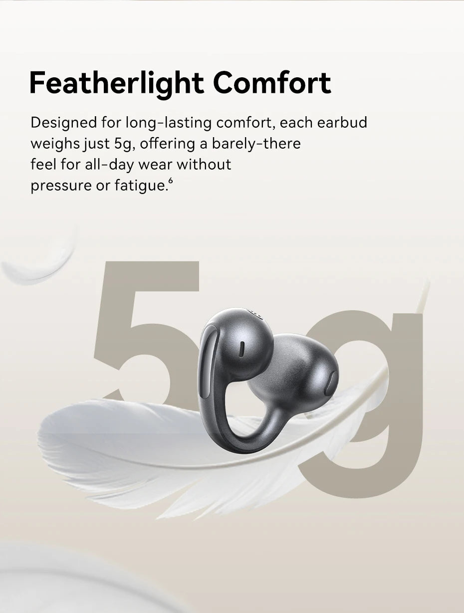 Baseus MC1 Pro Open-Ear TWS Wireless Earbuds – Bluetooth 6.0, IP67, 40H Battery, ENC 4-Mic, SuperBass 2.0