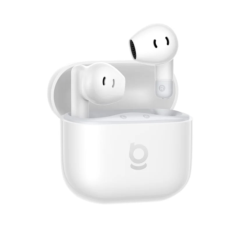 Baseus Bass BS2 Lite – Écouteurs Bluetooth TWS 6.0 semi‑intra‑auriculaires avec 2 micros AI ENC, 40h d’autonomie, IP55 et SuperBass