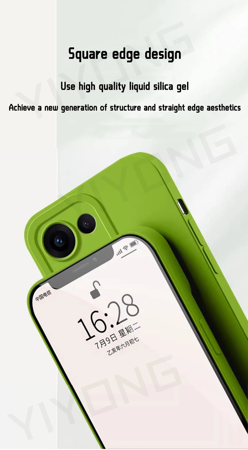 Coque YIYONG Silicone Liquide Soyeux pour OPPO Reno 13 / 13 Pro / 14 / 14 Pro – Étui Souple Antichoc 5G Global