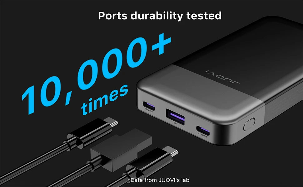 Batterie externe portable JUOVI 10000mAh, chargeur portable 35W à charge super rapide