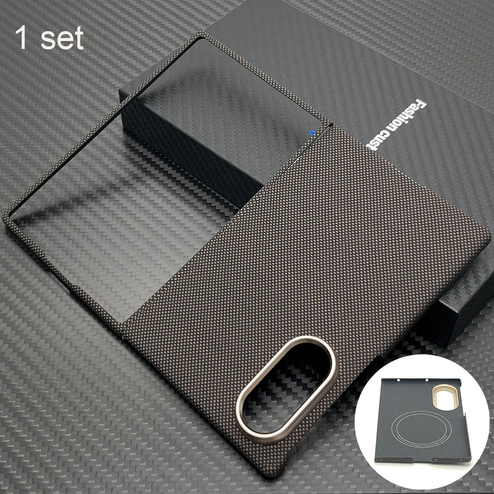 botnax Coque Magnétique Premium en Fibre d'Aramide Kevlar pour Samsung Galaxy Z Fold8 – Compatible MagSafe