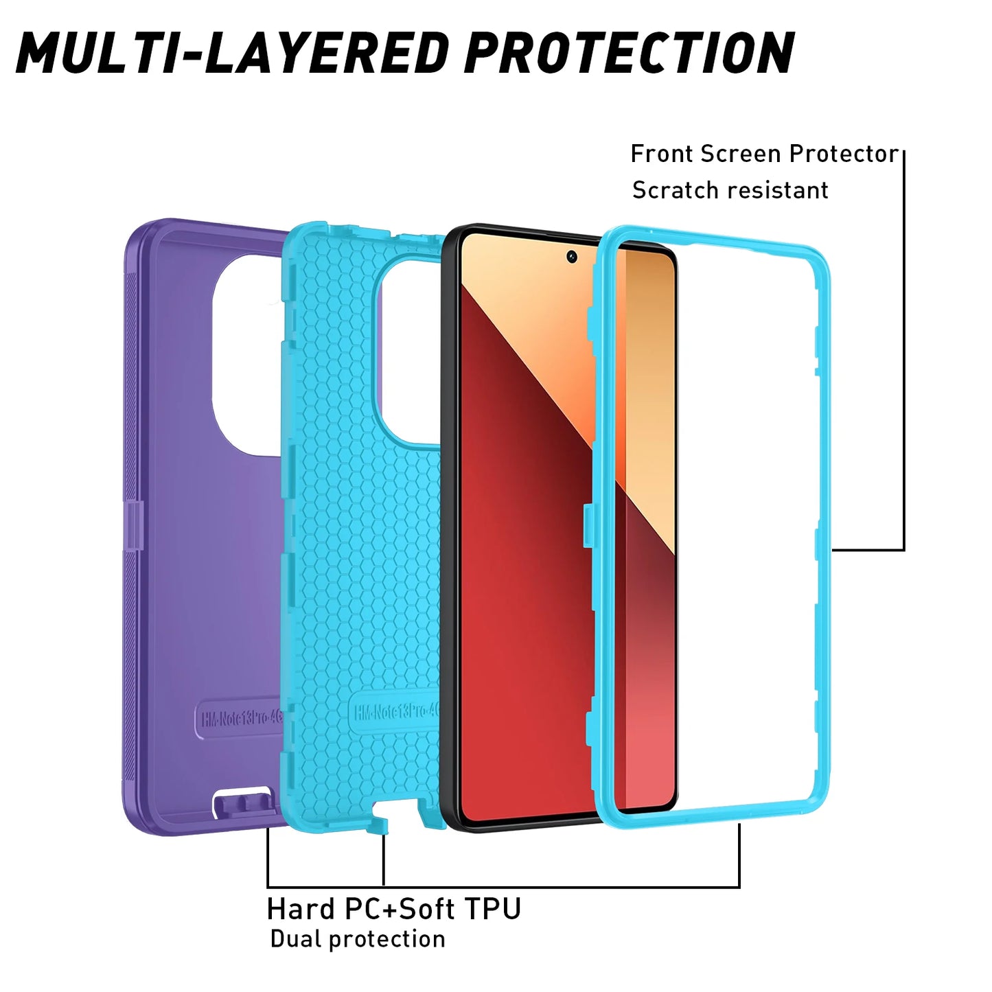 Coque Blindée pour Xiaomi & Redmi – Anti‑Chocs, Anti‑Poussière & Protection Caméra 360°