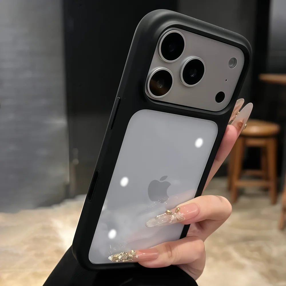 Coque transparente cristal pour iPhone compatible avec tous les modèles d’iPhone 11 à 17 Pro Max.