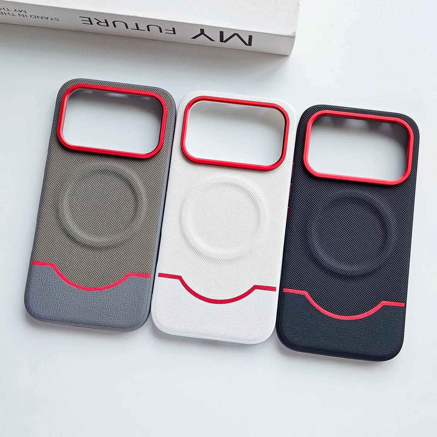 Coque  magnétique en cuir PU mat à grain fin associé au silicone pour Honor 600 / 600 Pro